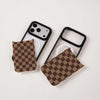 Checkerboard Art Brown Back Panel