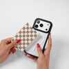 Checkerboard Art Brown Back Panel
