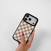Checkerboard Art Brown Back Panel