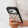 Checkerboard Art Brown Back Panel