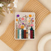 Embroidered Botanical Book Stack Kindle Cover
