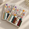 Embroidered Botanical Book Stack Kindle Cover