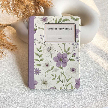 Floral COMPOSITION BOOK | Kindle Case - Purple
