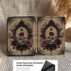 Decorative case with floral design for Kindle Paperwhite and Kindle on a textured surface.