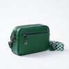 Green Leather Crossbody Bag for Kindle