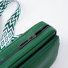 Green Leather Crossbody Bag for Kindle