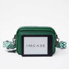 Green Leather Crossbody Bag for Kindle