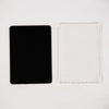 Black square object on a white background