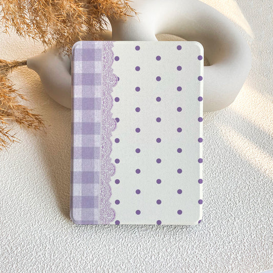 Lavender Gingham Lace | Kindle Case