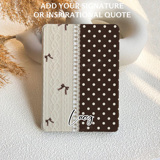 Mocha Tartan Lace | Kindle Case