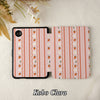 Rosy Lace Stripes | Kindle Case