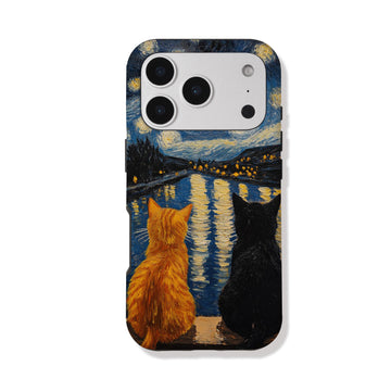 Starry Night Cats | iPhone 17 Cases