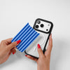 Stripe Pattern Back Panel | Light Blue