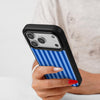 Stripe Pattern Back Panel | Light Blue