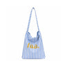 Striped Fabric Tote Bag