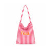 Striped Fabric Tote Bag