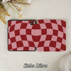 Wavy Check | Kindle Case - Pink & Red