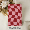 Wavy Check | Kindle Case - Pink & Red
