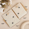 Embroidery Bow Book Sleeve - White