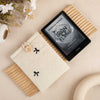 Embroidery Bow Book Sleeve - White