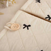 Embroidery Bow Book Sleeve - White