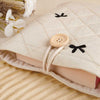 Embroidery Bow Book Sleeve - White