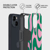 Ripple Fusion | iPhone Case - Green&Pink