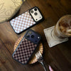 Checkerboard Art Brown Back Panel